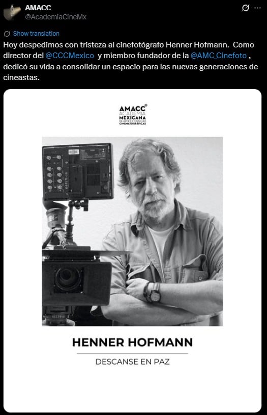 Henner Hofmann, fotógrafo y director del Centro de Capacitación Cinematográfica