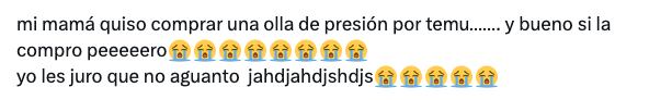 Su mamá compró una olla express en Temu, pero no fue buena idea.