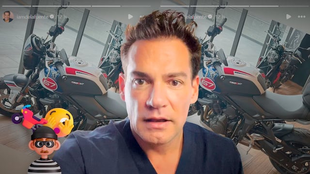 Le roban su moto al actor Cristián de la Fuente