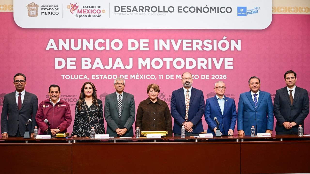 Delfina Gómez anuncia inversión de 145 mdd de Bajaj para nueva planta en Toluca
