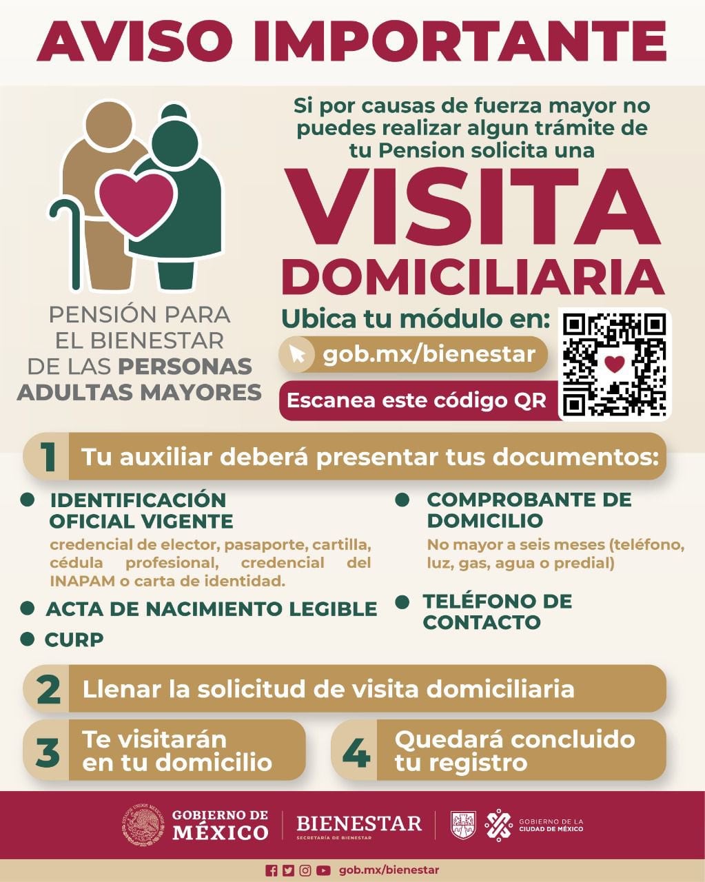Cómo hacer el cambio paso a paso para seguir recibiendo la pensión de la Tarjeta del Banco de Bienestar