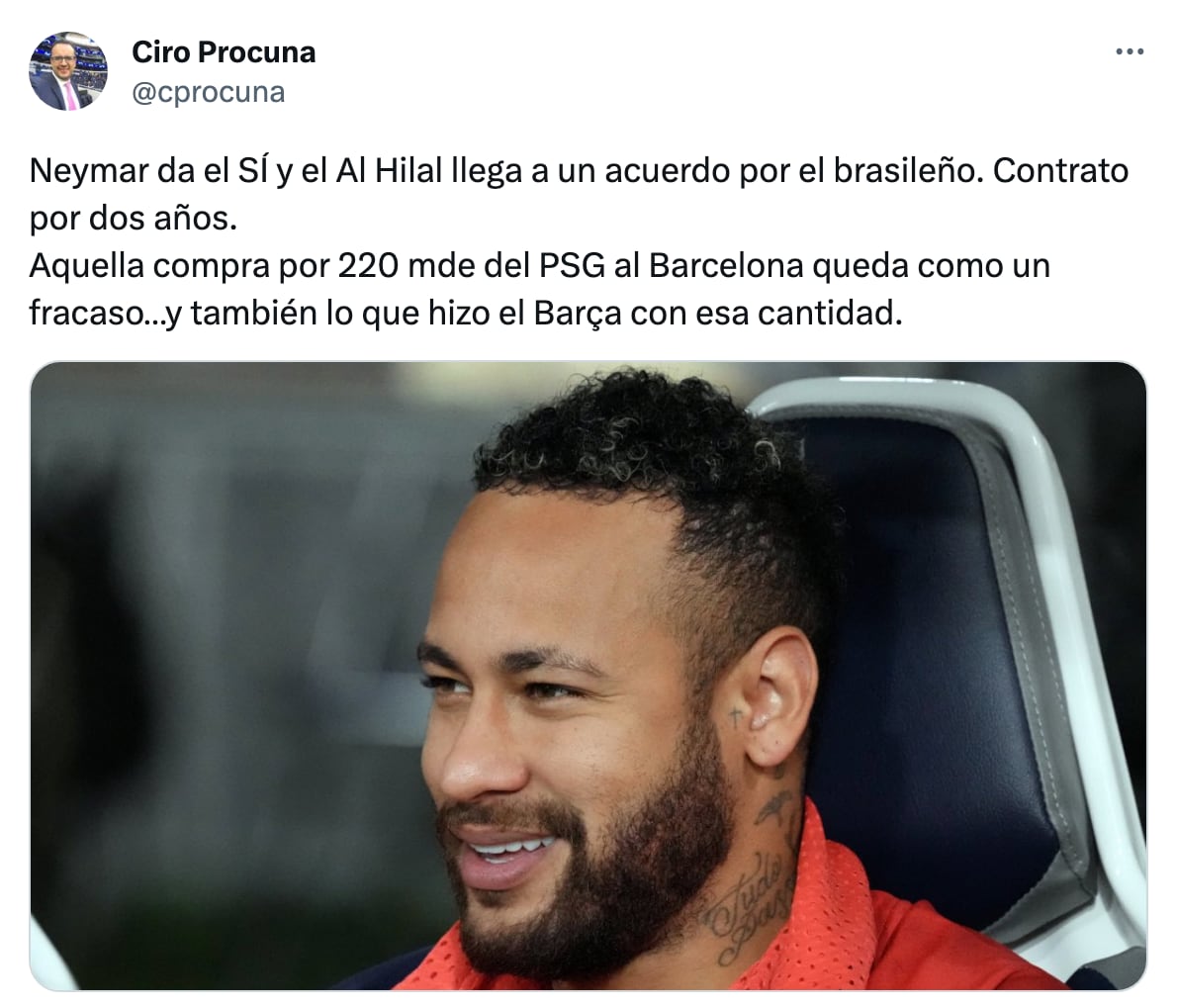 Neymar al futbol de Arabia