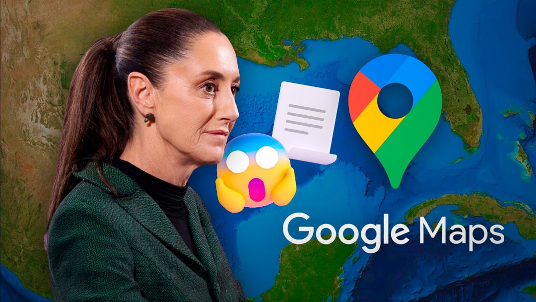 Claudia Sheinbaum exhibe a Google por cambiarle el nombre a Golfo de México sin sustento.