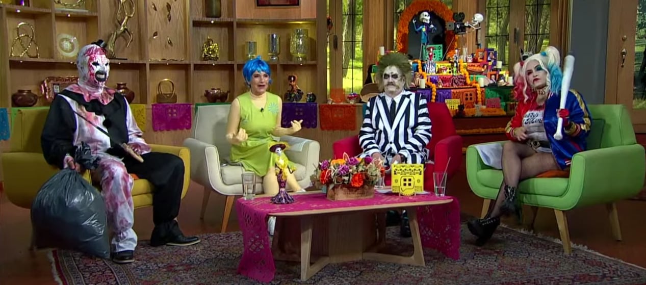Conductores de Ventaneando festejan Día de Muertos