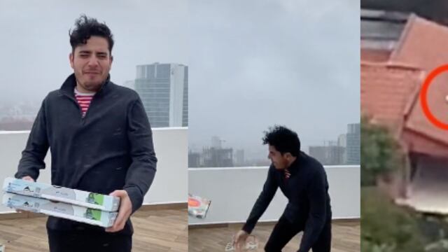 Una pizza sale volando y se hace viral en TikTok