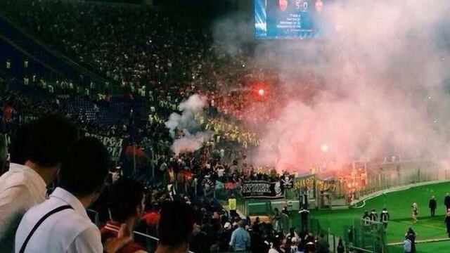 Ha muerto apuñalado un aficionado ruso del CSKA de Moscú en los incidentes entre aficiones en el Estadio Olímpico de Roma.