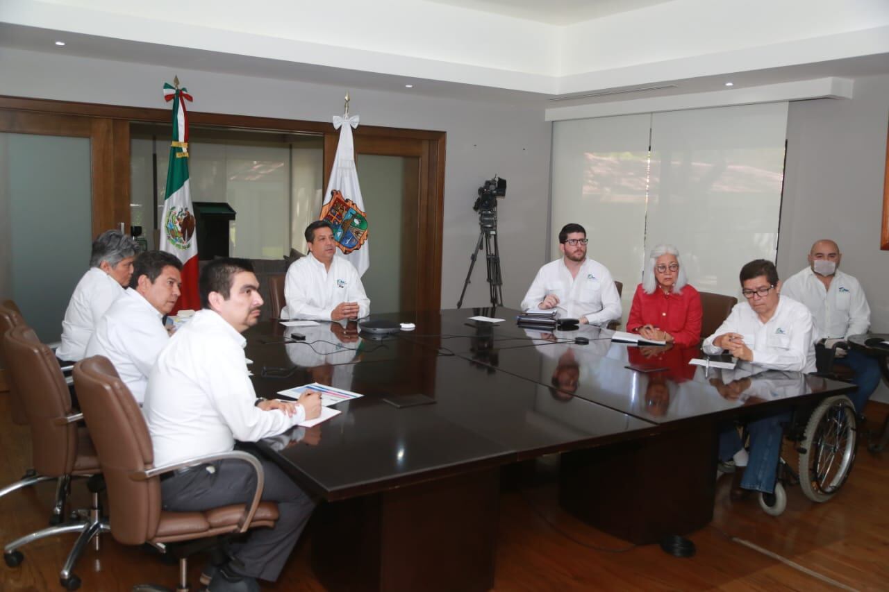 En la videoconferencia participó el gabinete de salud tamaulipeco.