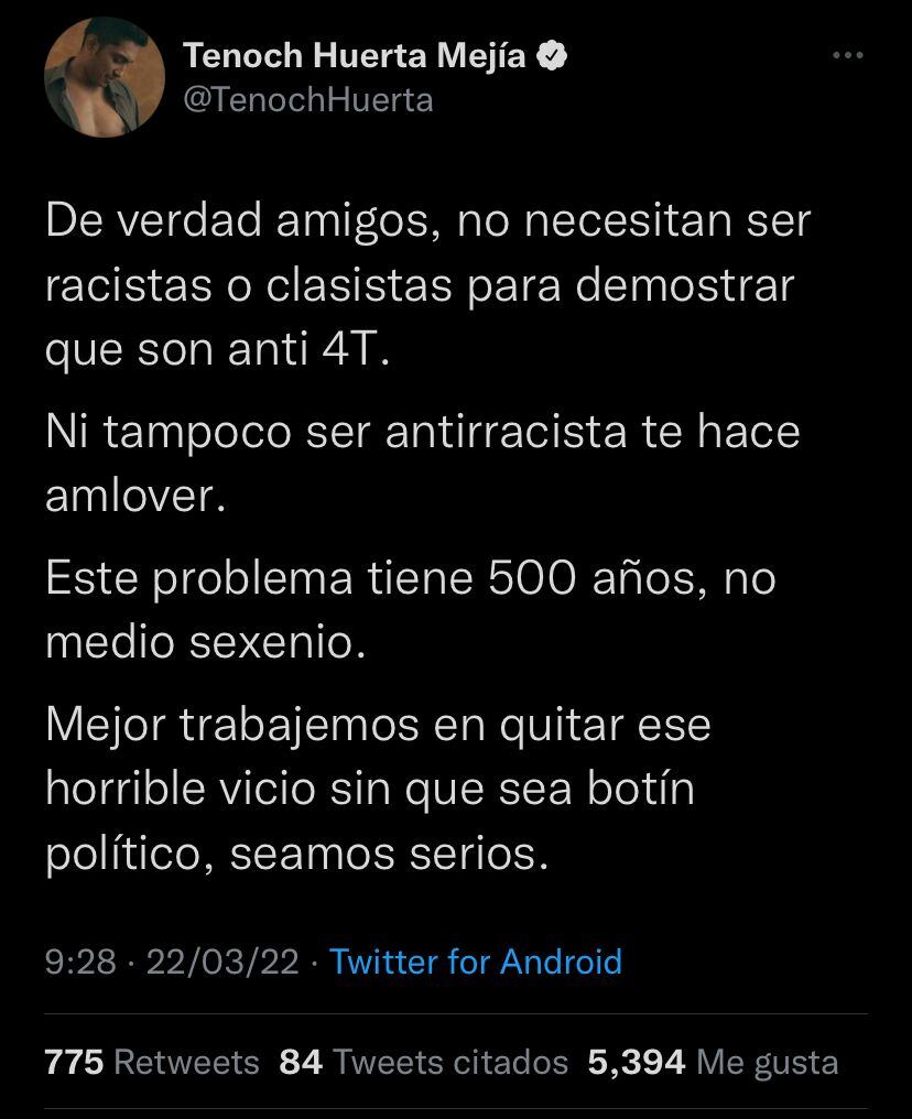 Tuit, Tenoch Huerta