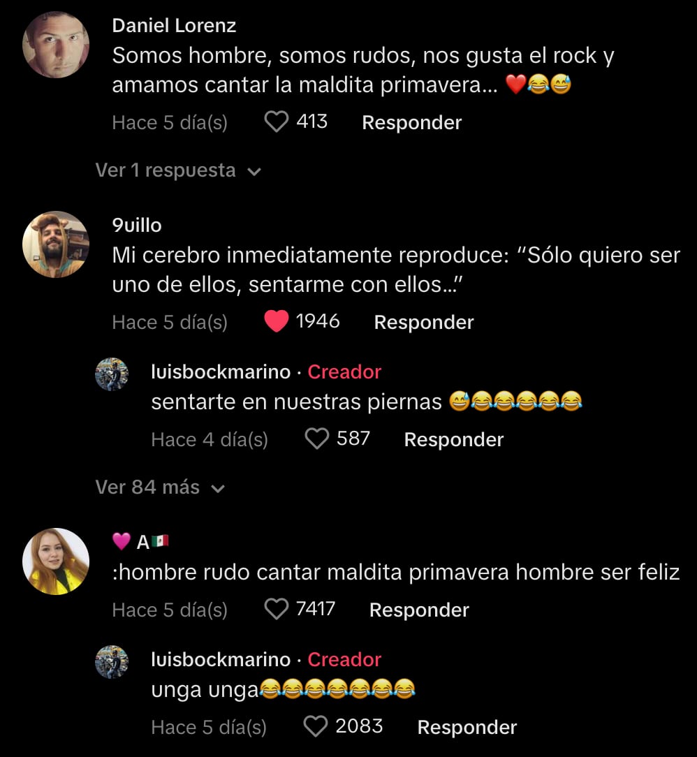 Metaleros cantan Maldita primavera de Yuri