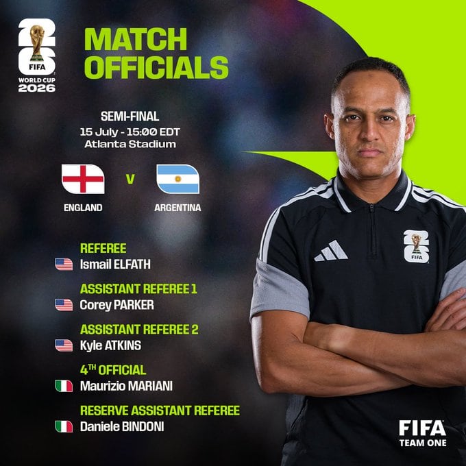 Prensa inglesa critica designación de Ismail Elfath en semifinal contra Argentina