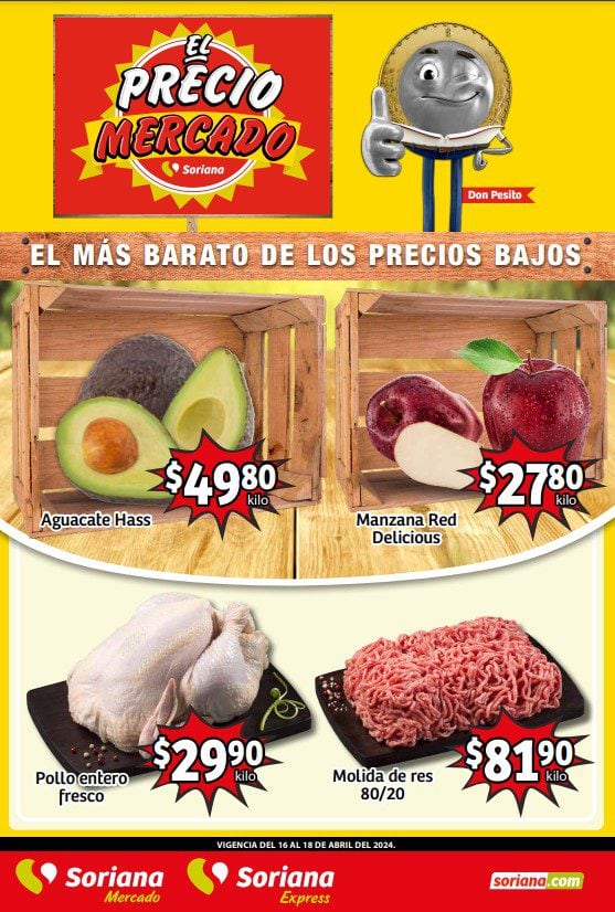 Ofertas Soriana Mercado media semana 17 y 18 de abril 2024