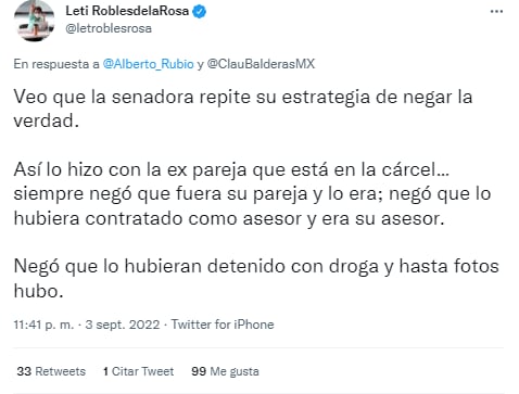Claudia Balderas, senadora de Morena, aclara incómodo momento con trabajadora borracha