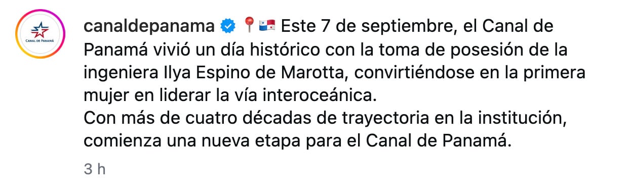 Ilya Espino hace historia: se convierte en la primera mujer al frente del Canal de Panamá