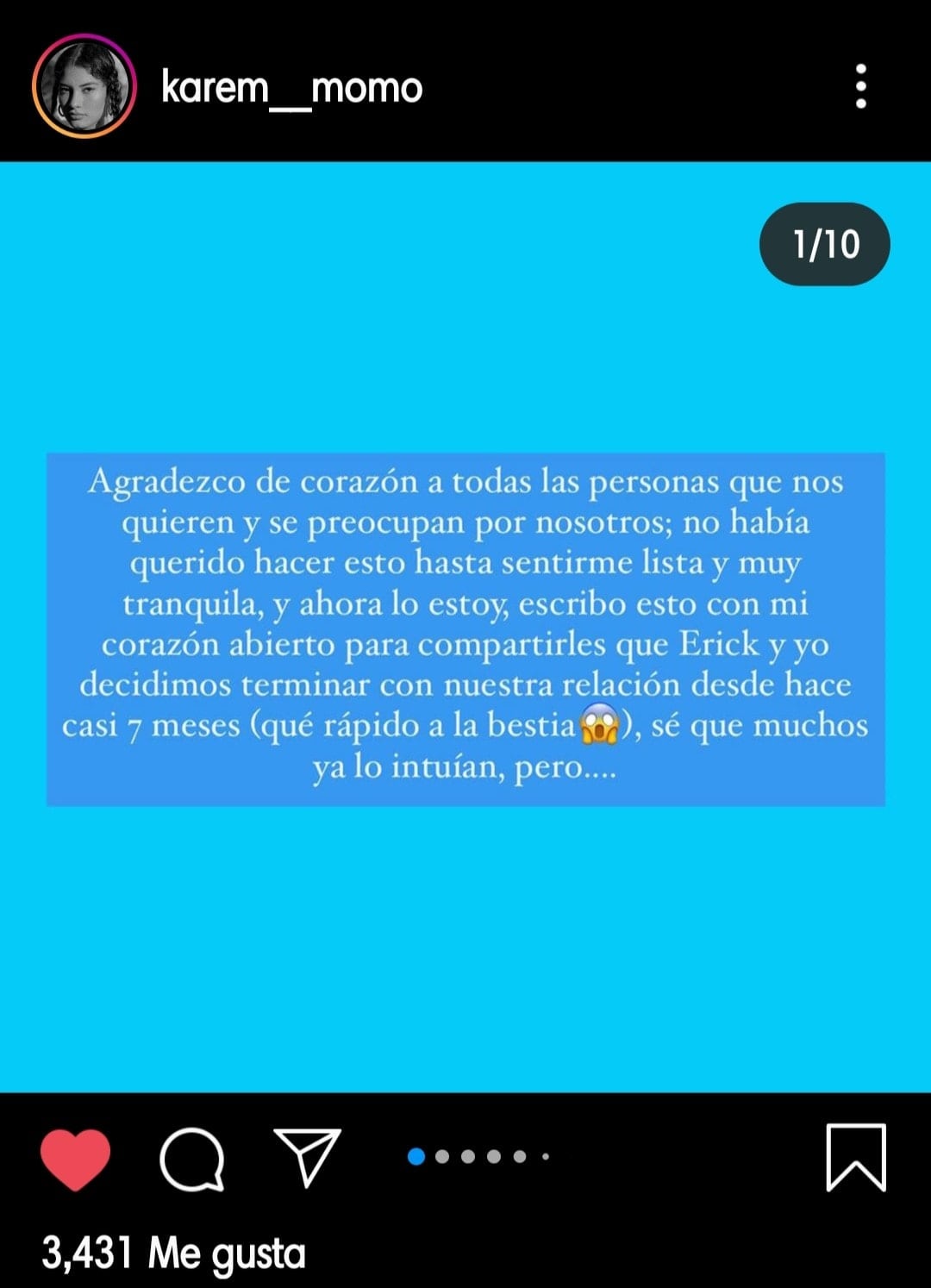 Así reveló Karem Momo Ruiz que ya no andaba con Alemán.