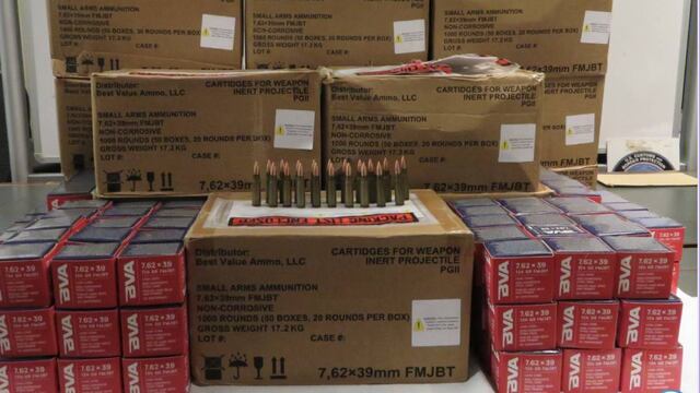 19 mil Balas aseguradas