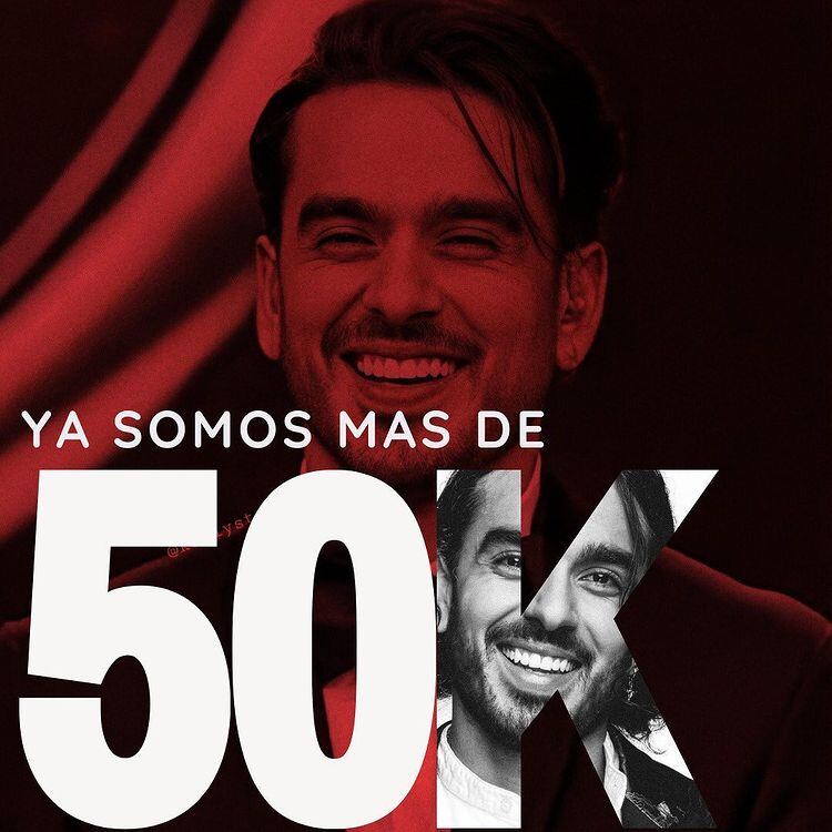 Andrés el guapo de La Academia, 50 mil seguidores.