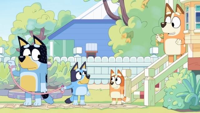 Bluey y Bingo pasean a Shaun