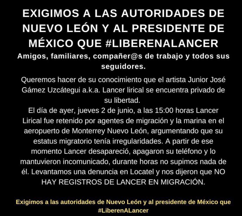 Comunicado Lancer Lirical