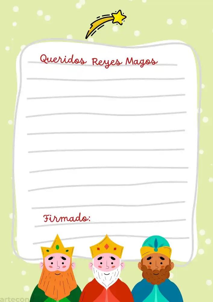10 plantillas de carta a Los Reyes Magos para imprimir antes del 6 de enero