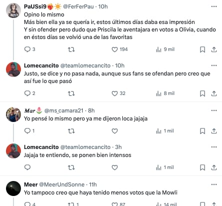 No creen que Priscila Valverde haya tenido más votos que Olivia Collins en La Casa de los Famosos México 2025