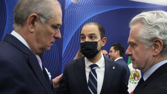 Julen Rementería, Marko Cortés y Santiago Creel, del PAN.