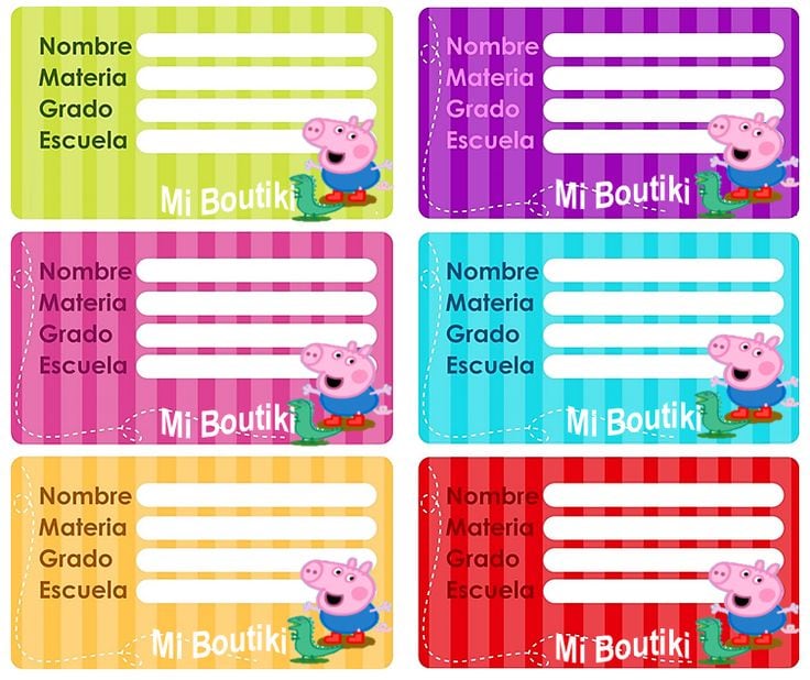 Etiquetas escolares para imprimir de Peppa Pig: 5 bonitas plantillas para el regreso a clases 2024