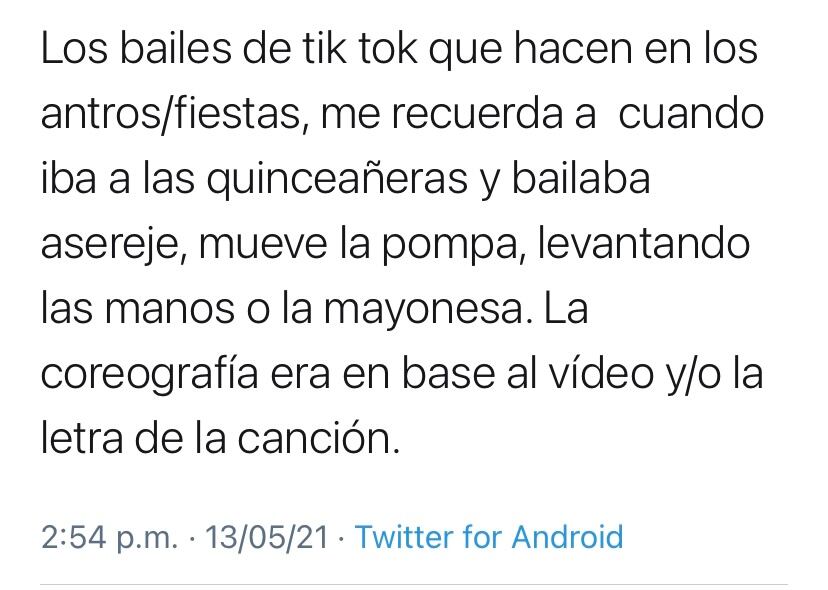 Tuit sobre la nueva coreografía de TikTok