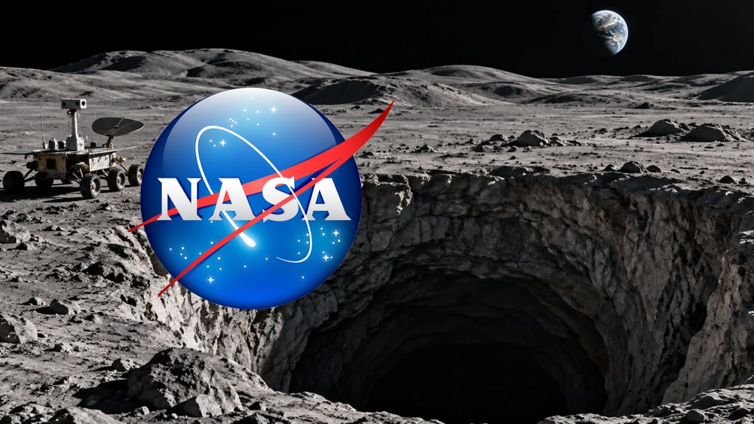 NASA descubre un agujero en la Luna que podría ser la entrada a una cueva