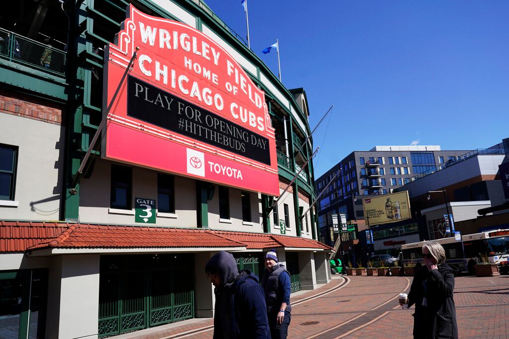 Wrigley Field previo al Opening Day 2023 de la MLB