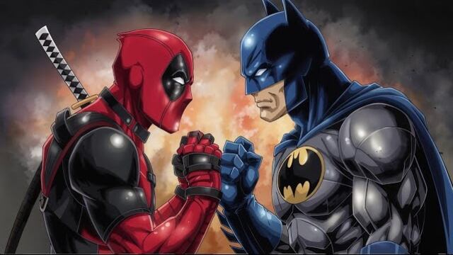 Crossover entre Marvel y DC con Batman y Deadpool