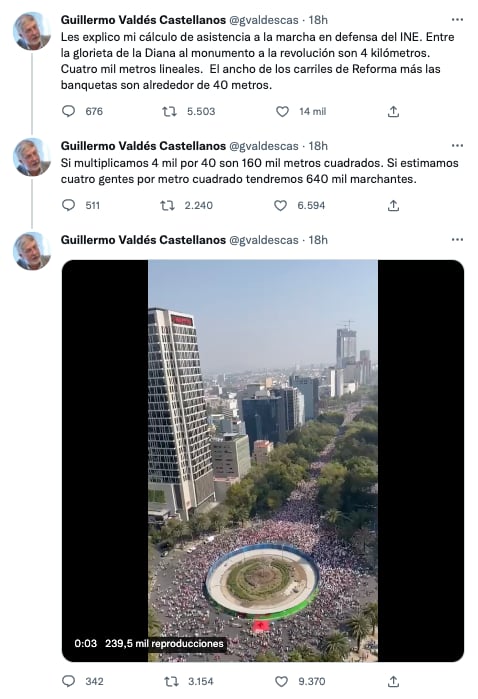 Marcha por el INE tuvo 640 mil asistentes, señala oposición