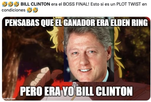 Memes de Bill Clinton y Elden Ring explotan tras The Game Awards 2022