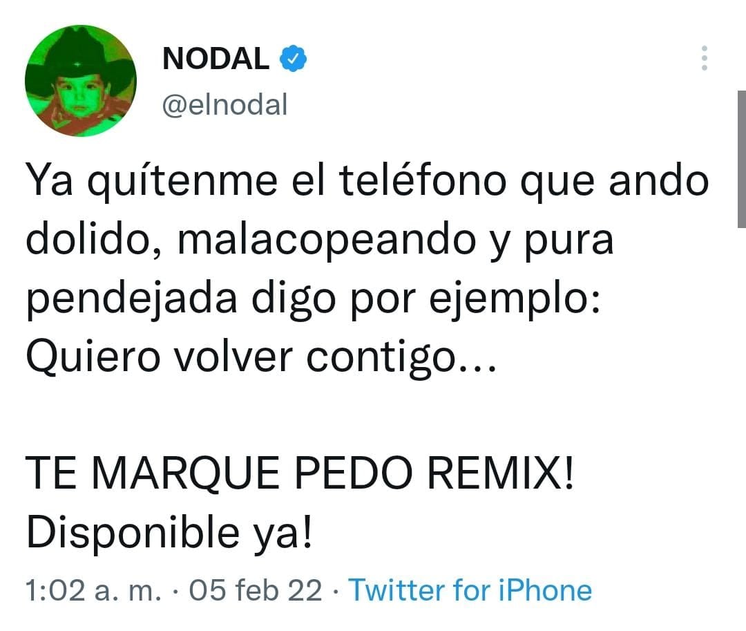 Publicación de Twitter