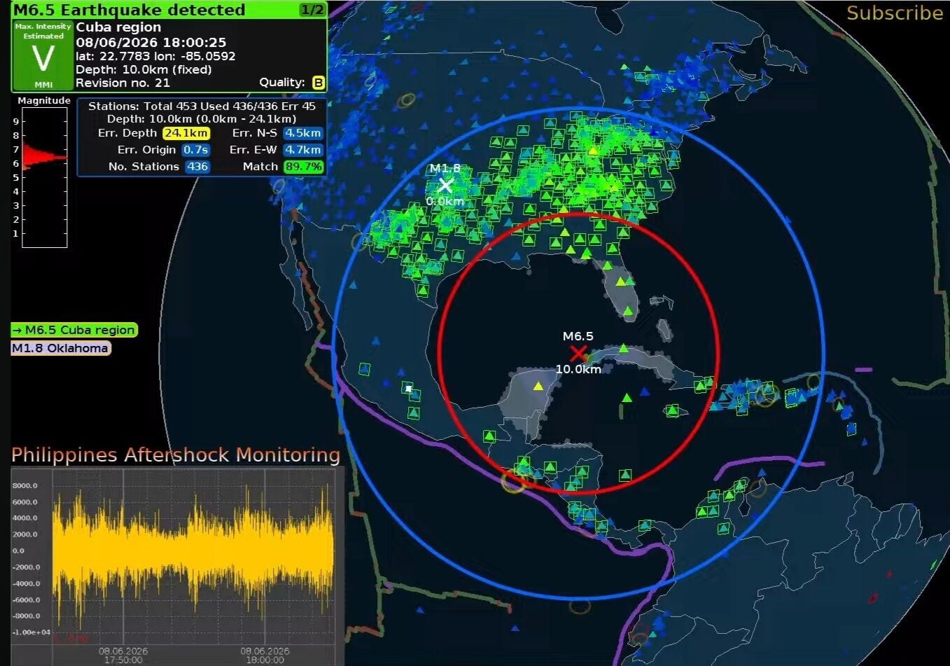 Sismo hoy: temblor en Cancún, Quintana Roo. Epicentro en Cuba