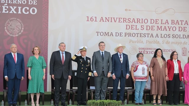 Las corcholatas acompañaron a AMLO en su discurso del 5 de Mayo por la Batalla de Puebla