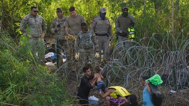 Migrantes en frontera norte de México con Estados Unidos