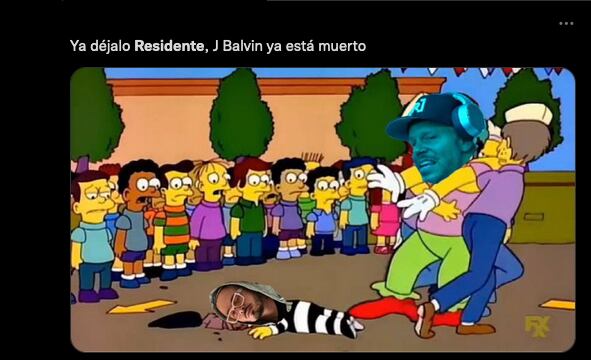 Meme reacción de J Balvin a Residente.