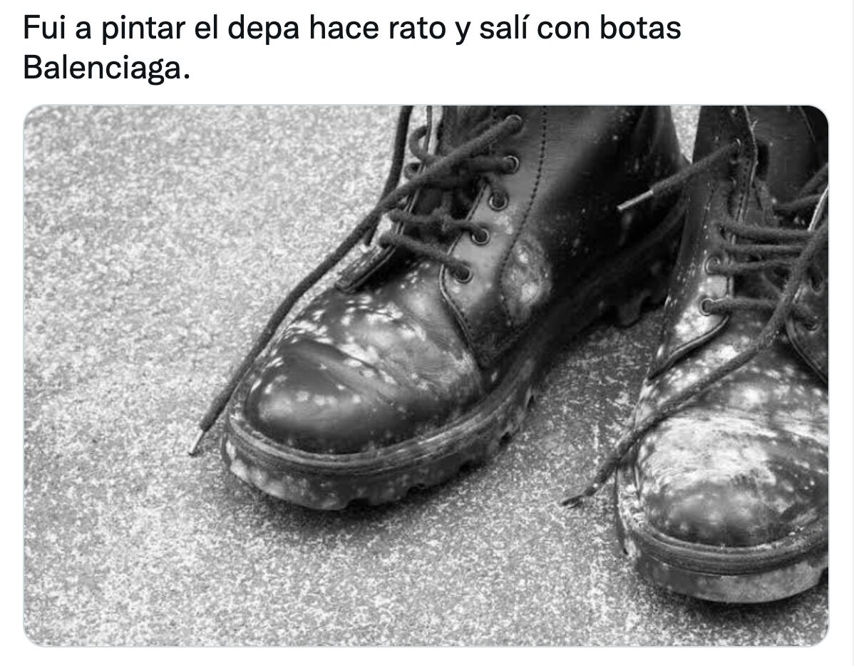 Meme de las botas Balenciaga