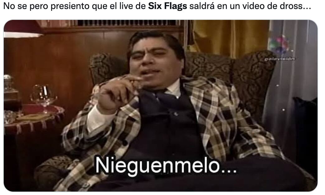 Memes sobre la transmisión de Six Flags México