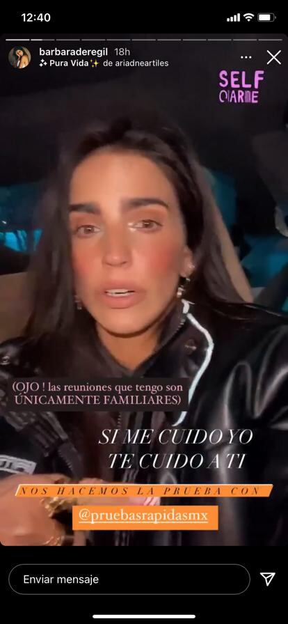 Bárbara se hará prueba de Covid-19