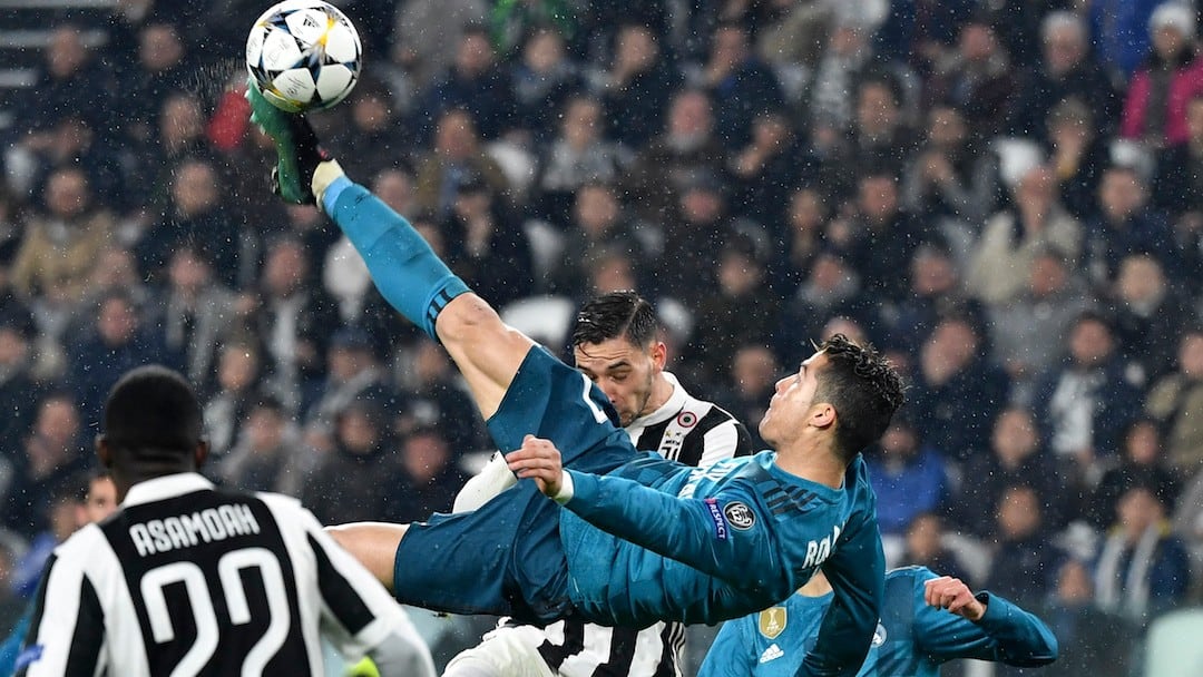 Cristiano Ronaldo ejecutó así su brillante chilena.