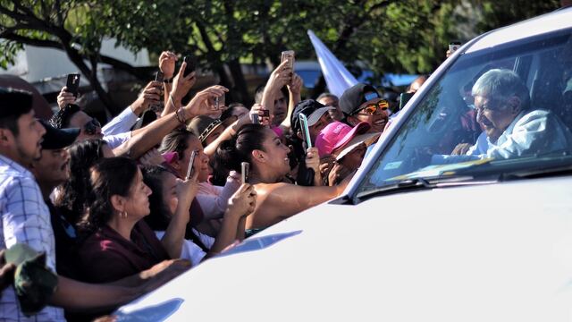 Andrés Manuel López Obrador en Jocotepec, Jalisco, municipio en el que realizó un acto de campaña antes del segundo debate organizado por el INE.