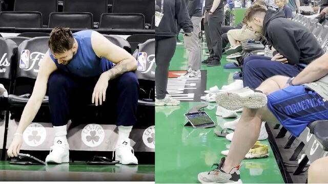 Luka Doncic viendo la Eurocopa 2024