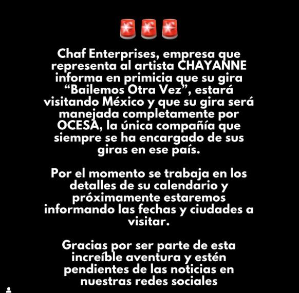 Chayanne confirma su regreso a México con su gira ‘Bailemos otra vez’