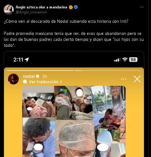 Acusan a Christian Nodal de ser un padre ausente.