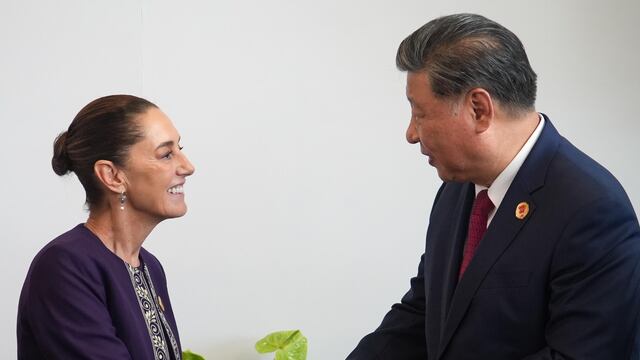 Claudia Sheinbaum, presidenta de México, y Xi Jinping, presidente de China
