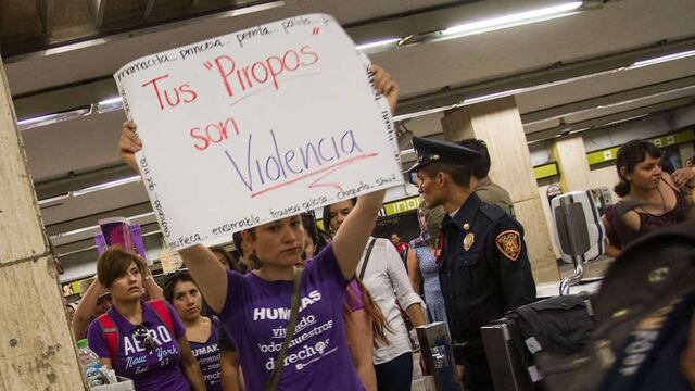 Protestas contra el acoso sexual hacía las mujeres en México.
