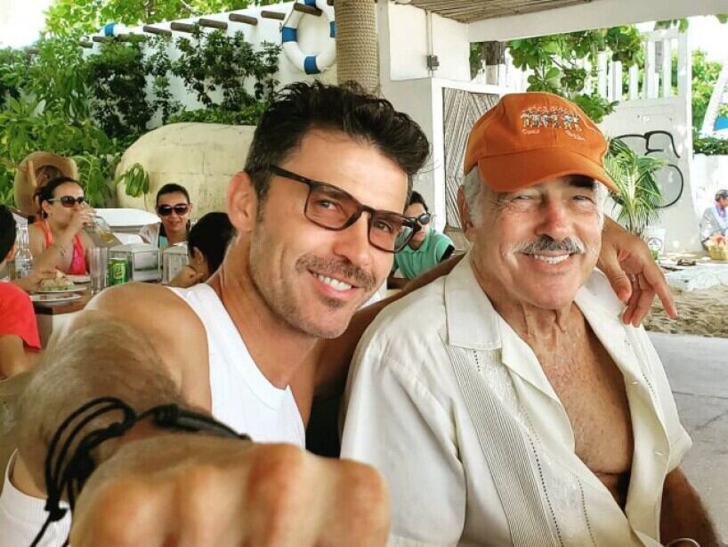 Leonardo García junto a su papá Andrés García