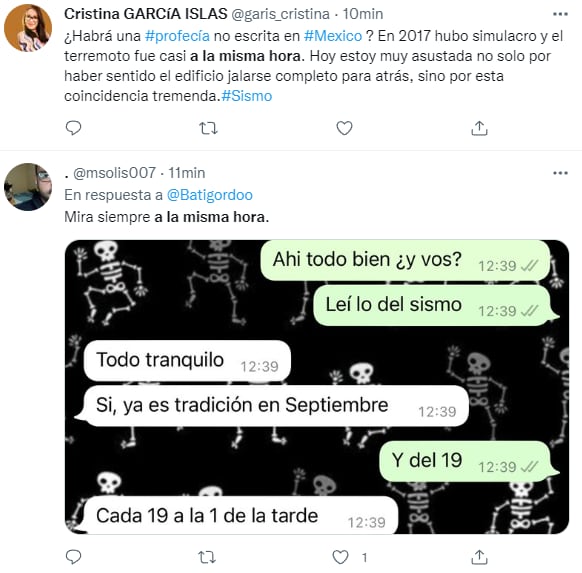 Reacciones al sismo 19 de septiembre 2022