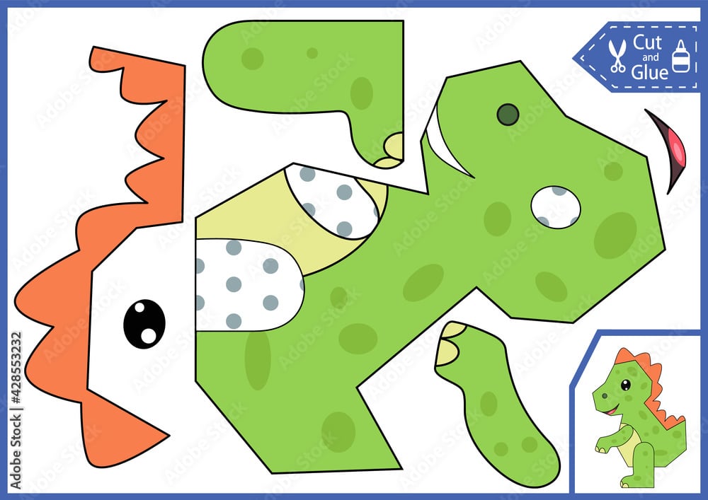 Plantilla de dinosaurio de Peppa Pig